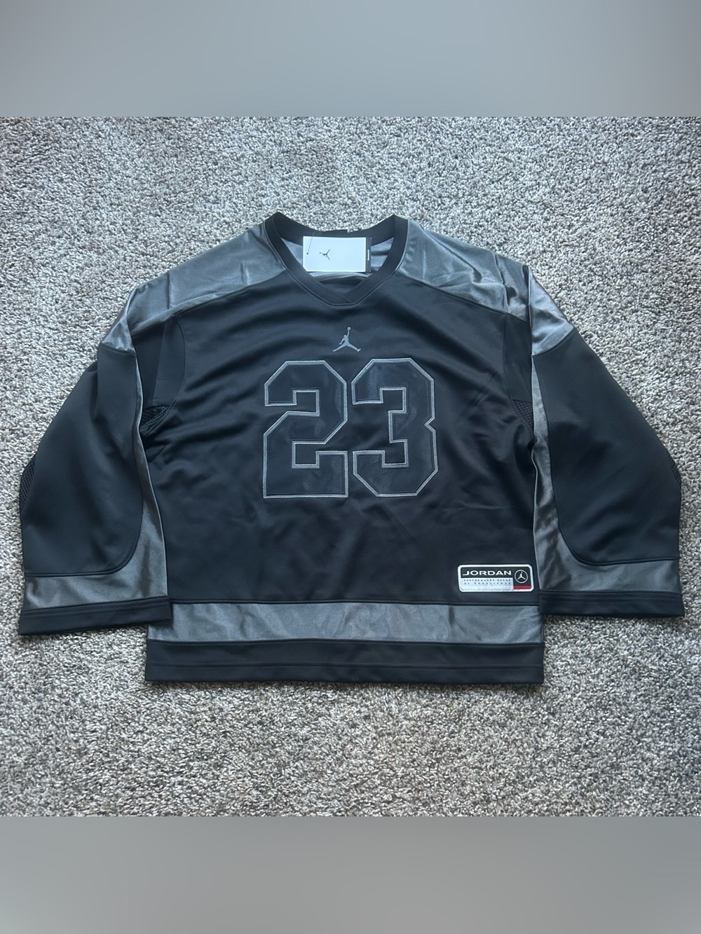 Nike Jordan Brooklyn Collegiate Hockey Jersey Black Men’s Size Small HV0109-010